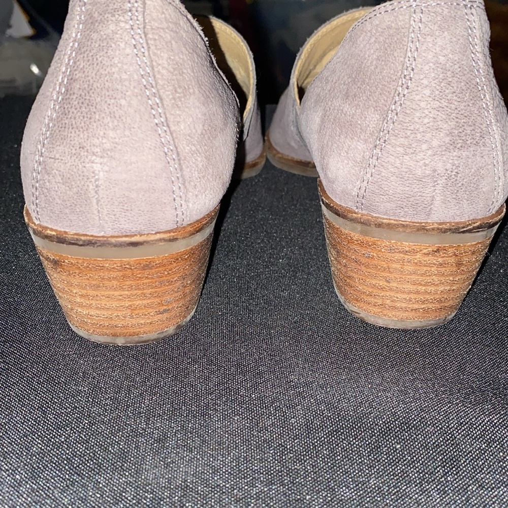 EUC Lucky Brand  MORIAH Gray PEBBLED LEATHER SLIPON LOAFER CLEAN SHOES WO SIZE 9 - Picture 8 of 13